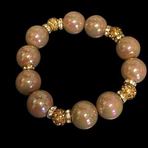 Brown Chunky Beaded Bracelet 🤎